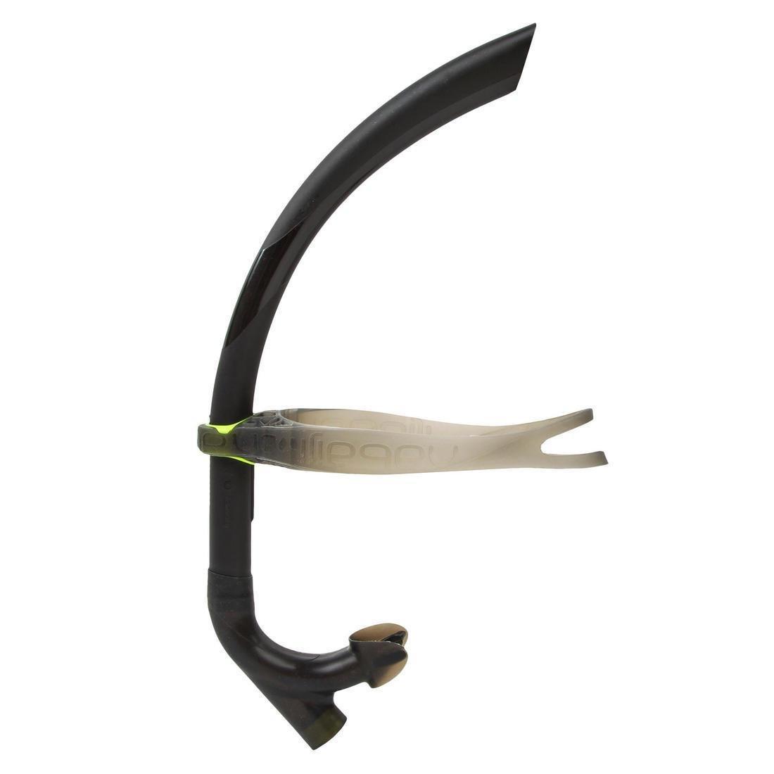 Centre-Mounted Swimming Snorkel, Black, No Color, large image number 1
