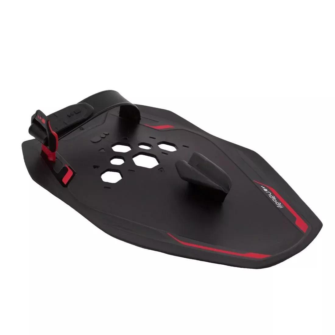 QUICK'IN 900 Swimming Paddles, Black Red, No Color, large image number 0
