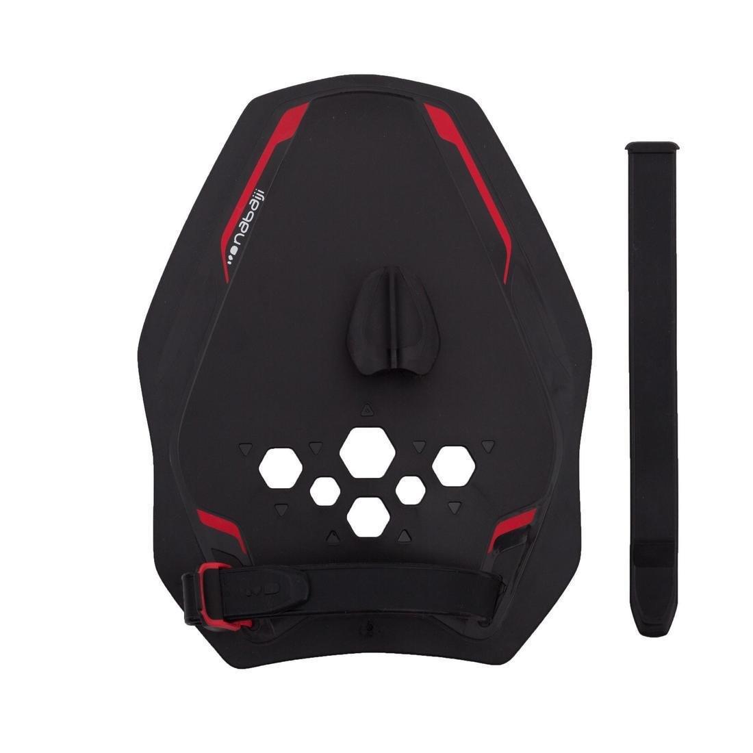 QUICK'IN 900 Swimming Paddles, Black Red, No Color, large image number 2