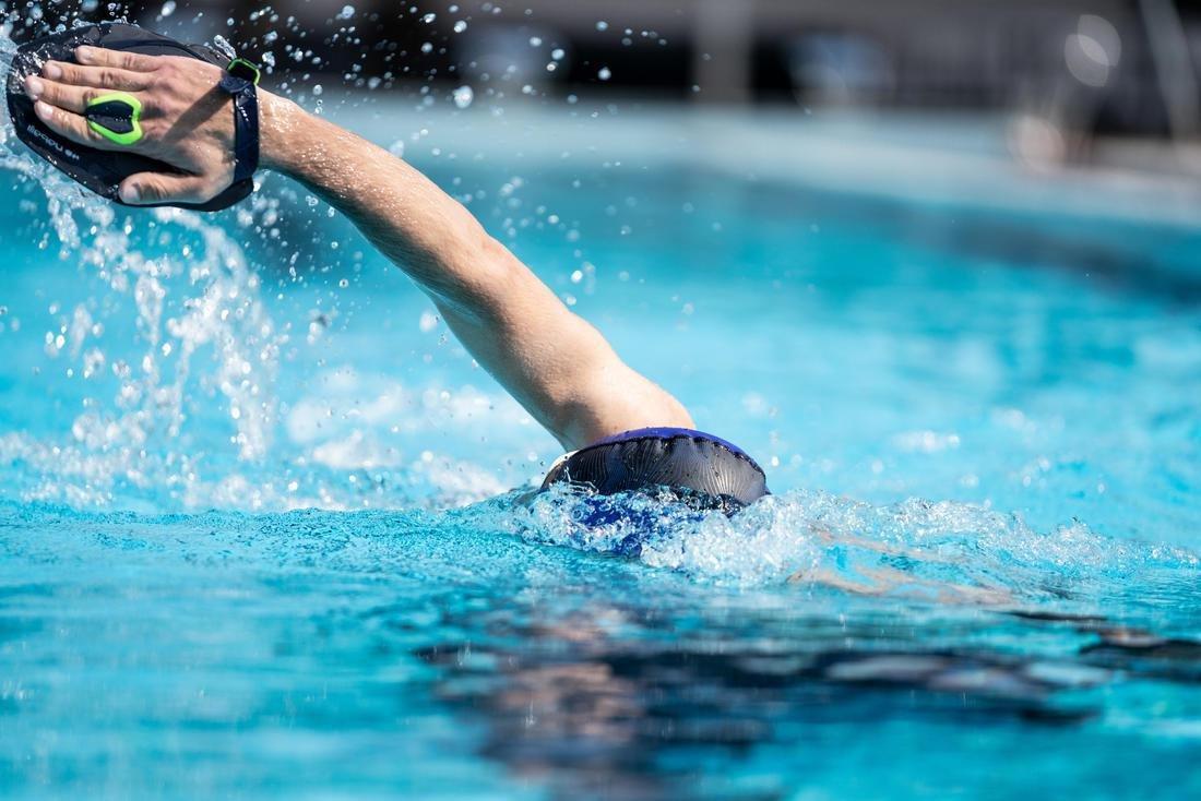 Swimming Hand Paddles Quick-In, Navy, No Color, large image number 7