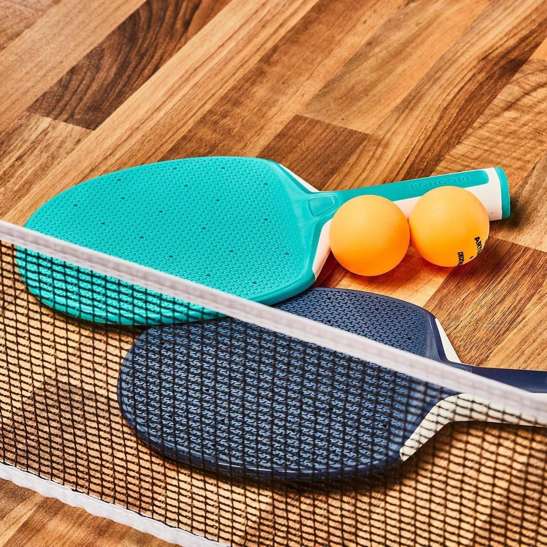 Table Tennis Set with Posts, Adjustable Rollnet, 2 Bats and 2 Balls, White/Grey, No Color, large image number 5
