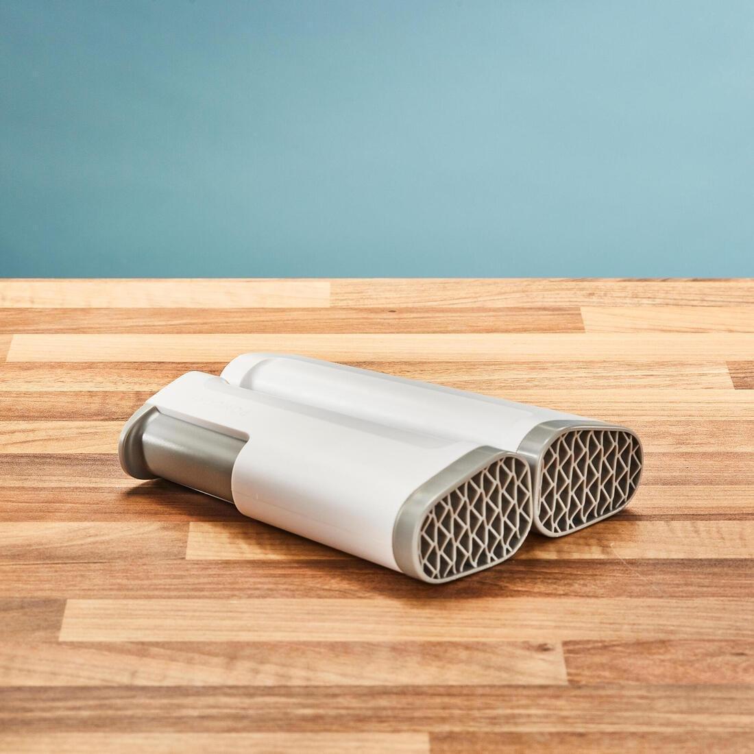 Table Tennis Set with Posts, Adjustable Rollnet, 2 Bats and 2 Balls, White/Grey, No Color, medium