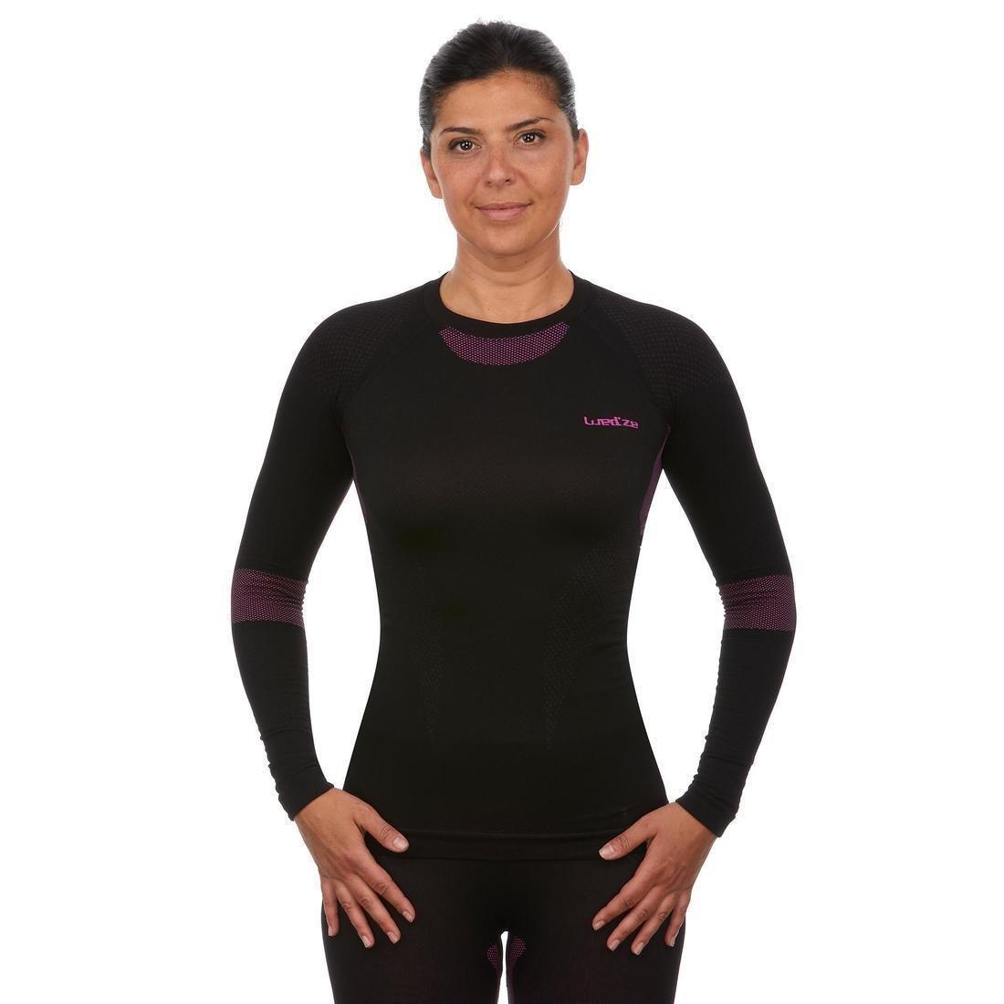 WEDZE - Women Ski Base Layer Top - Bl 580 I-Soft, Black