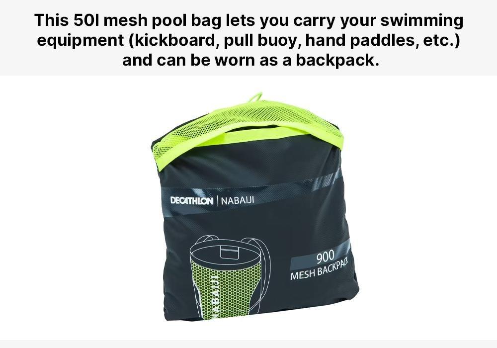 Swimming Mesh Pool Bag - 900, Yellow, No Color, large image number 19