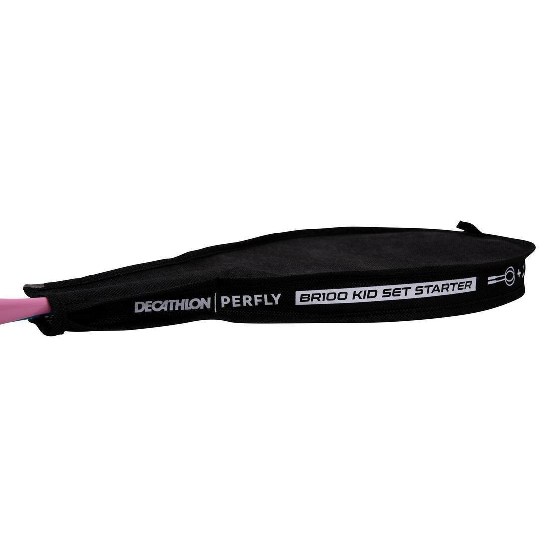 Kid Badminton Racket Set Starter Blue Pink, No Color, large image number 2