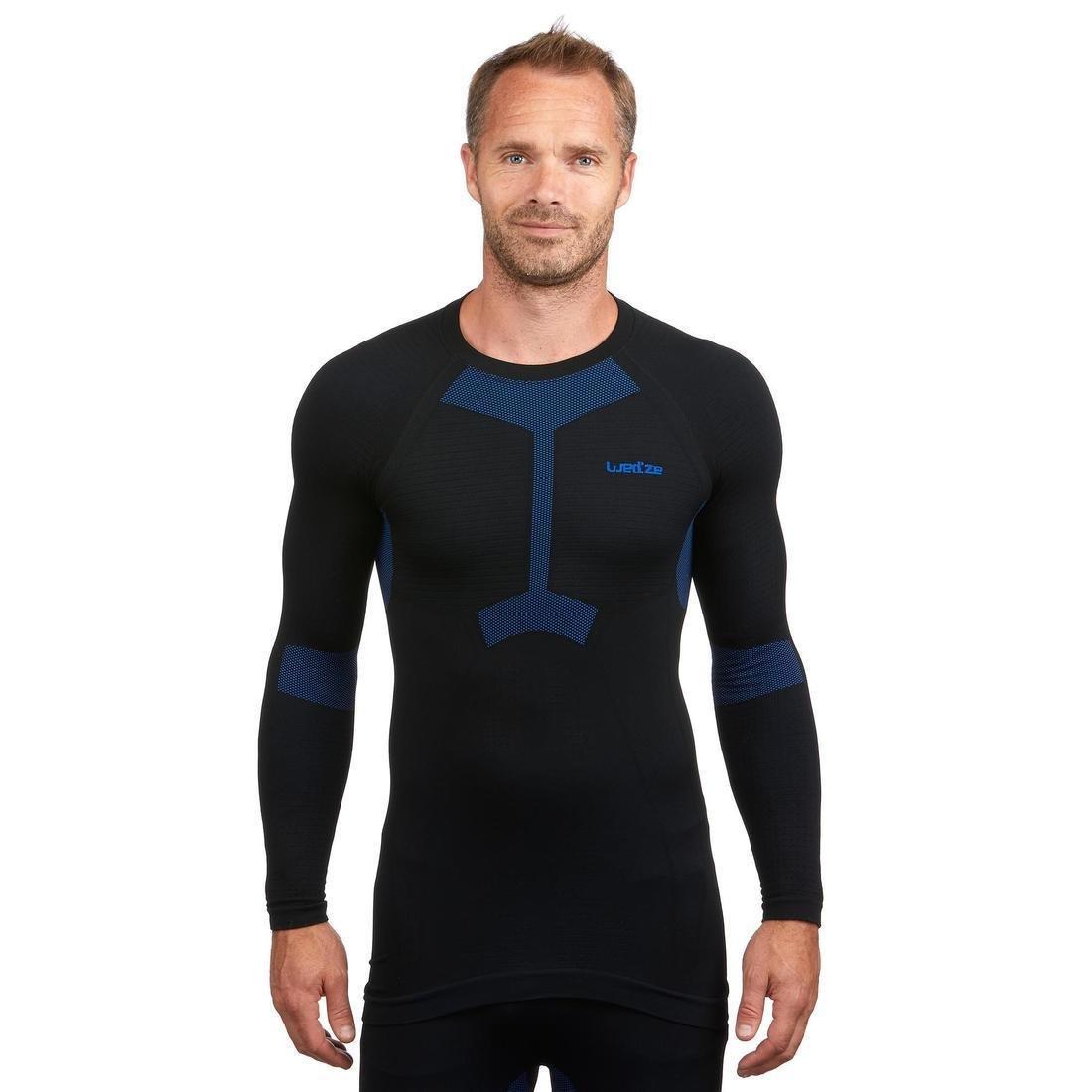 Mens Ski Base Layer Top I-Soft, Black, , large image number 2