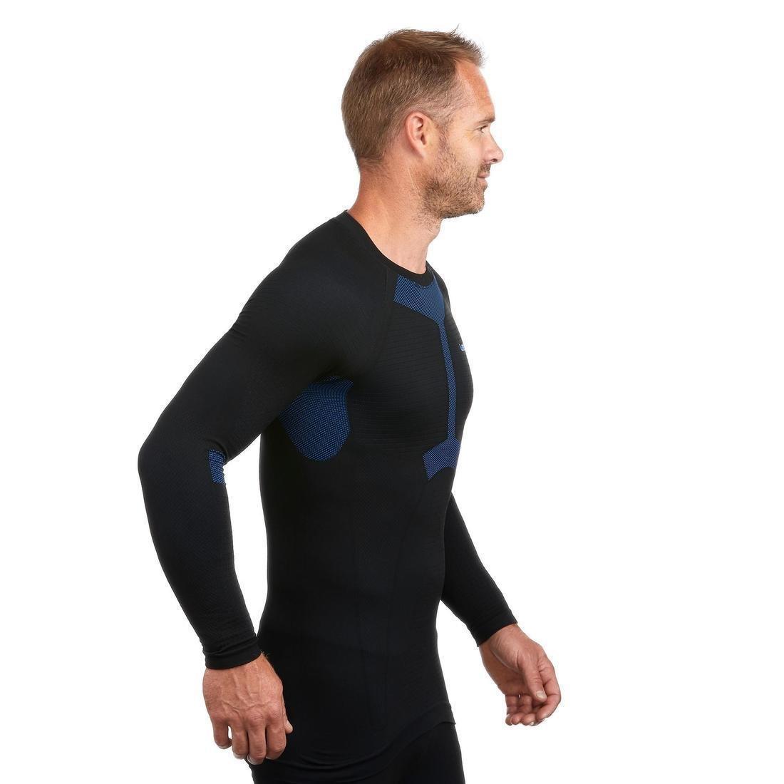 Mens Ski Base Layer Top I-Soft, Black, , large image number 3