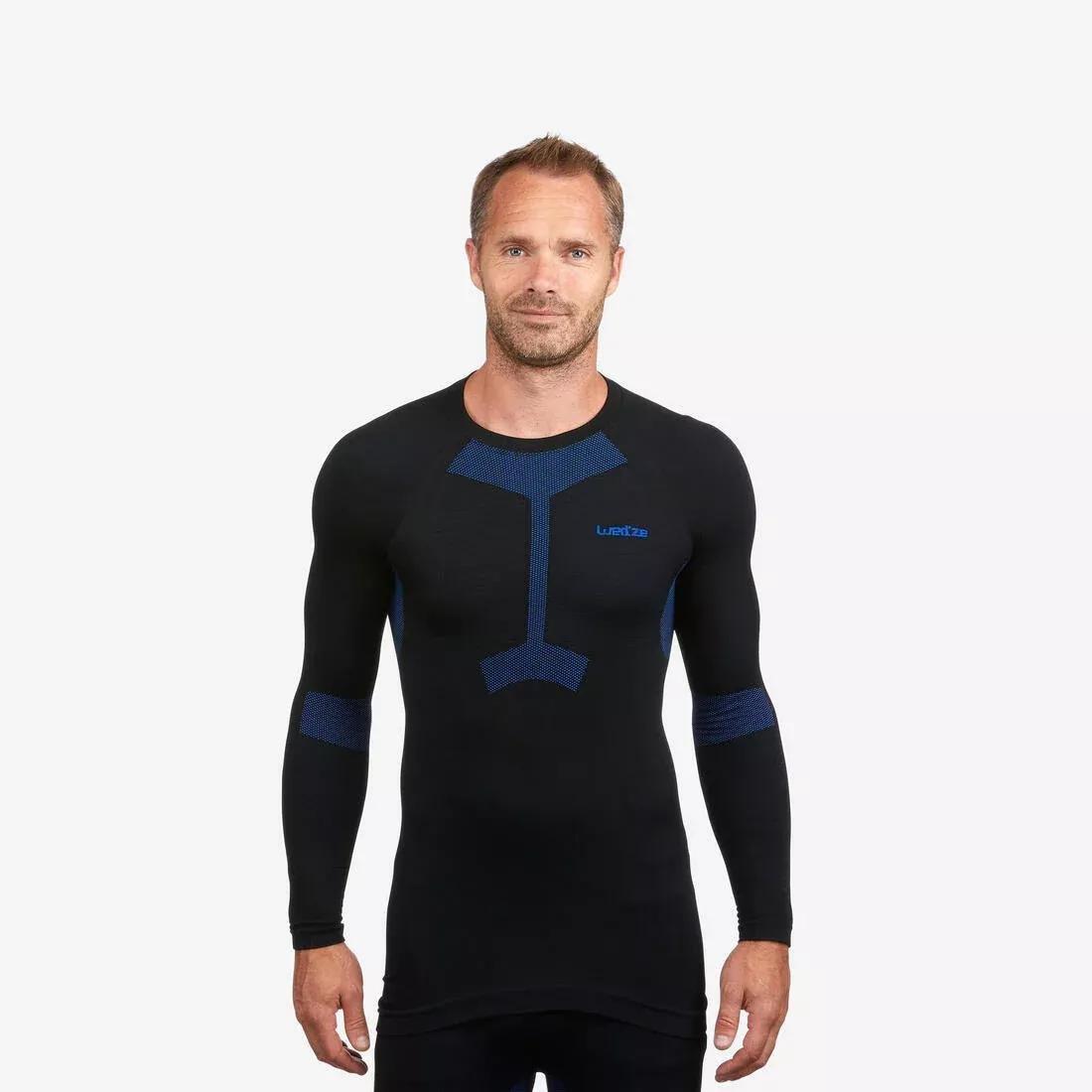 Mens Ski Base Layer Top I-Soft, Black, , large image number 6