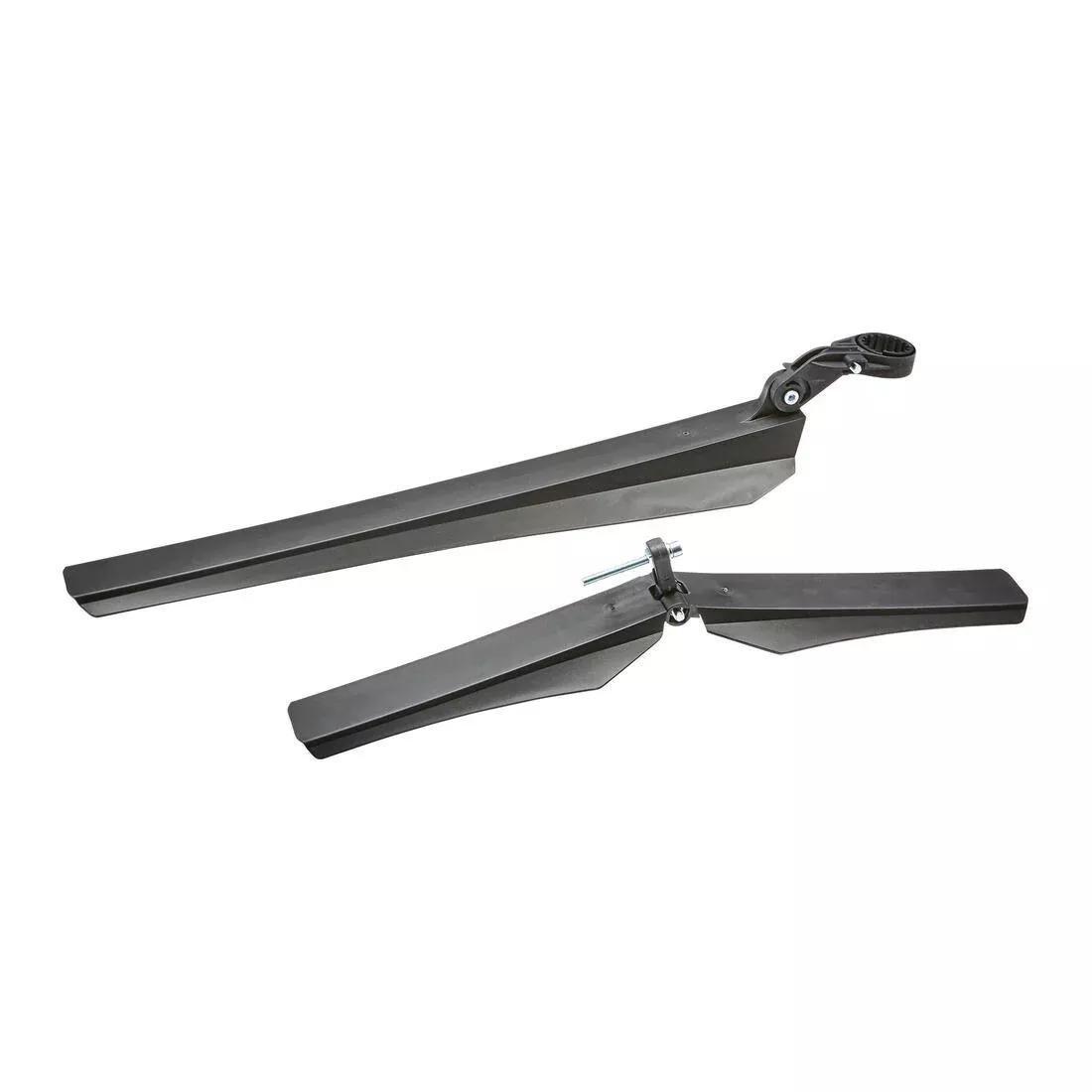 Kids Mountain Bike Mudguard, Black, No Color, large image number 0