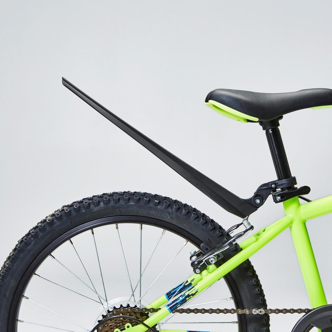 Kids Mountain Bike Mudguard, Black, No Color, large image number 2