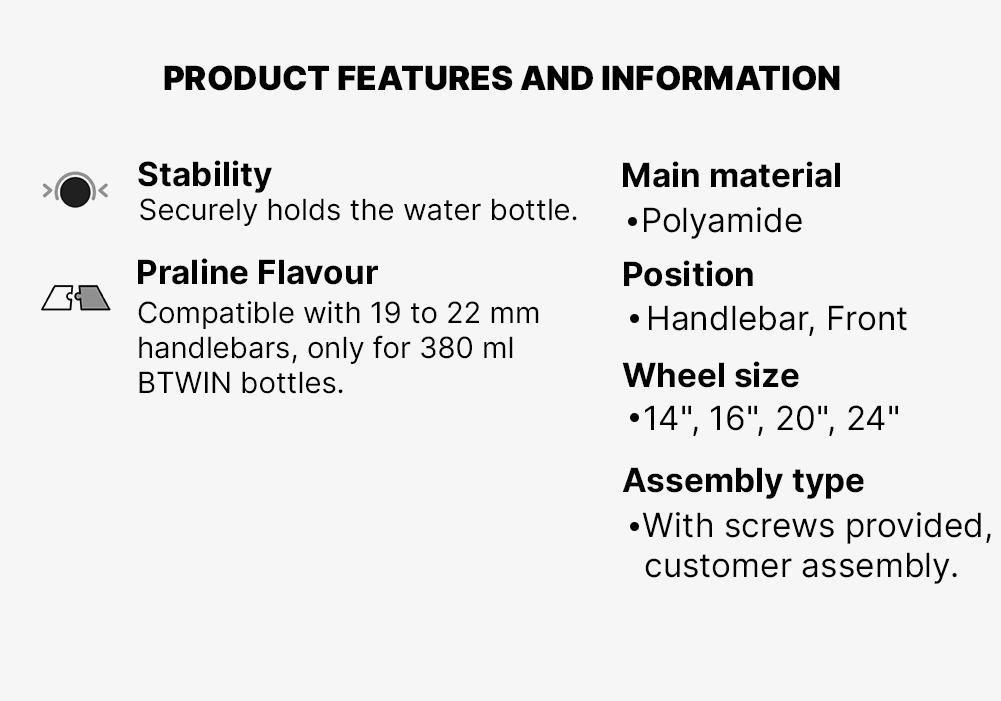 Kids' Handlebar Bottle Cage for Bottle, Black, No Color, large image number 6