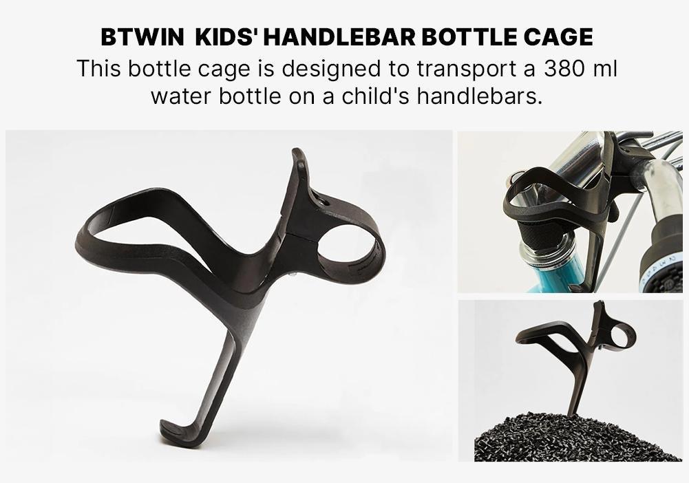 Kids' Handlebar Bottle Cage for Bottle, Black, No Color, large image number 7
