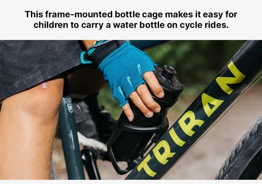 Frame-Mounted Bottle Cage With Side Opening For A Bottle, Black, No Color, medium