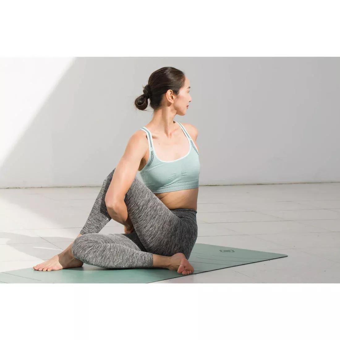 Seamless Gentle Yoga Sports Bra, Black, No Color, large image number 5