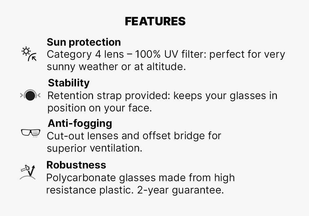 Adult, Polarised Category 4 Hiking Sunglasses, MH590, Black, No Color, large image number 15