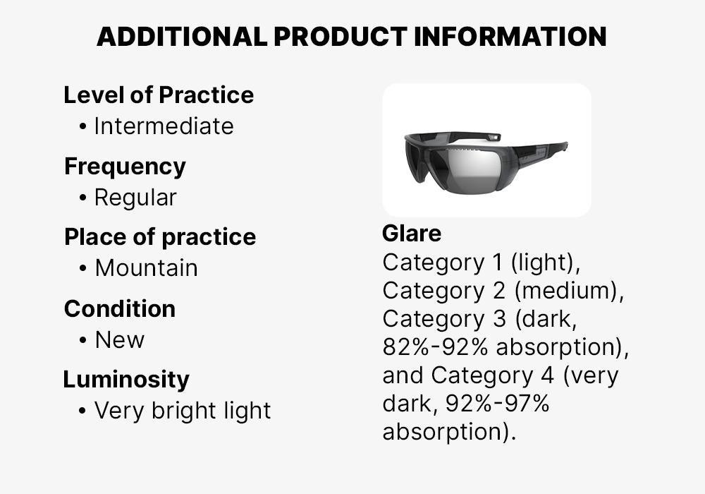 Adult, Polarised Category 4 Hiking Sunglasses, MH590, Black, No Color, large image number 16