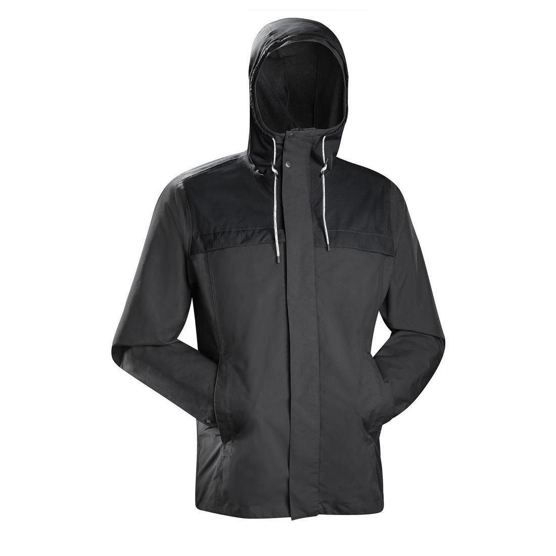 Men's  Travel Trekking 3 In 1 Jacket Travel 100, Carbon Grey, , large image number 0