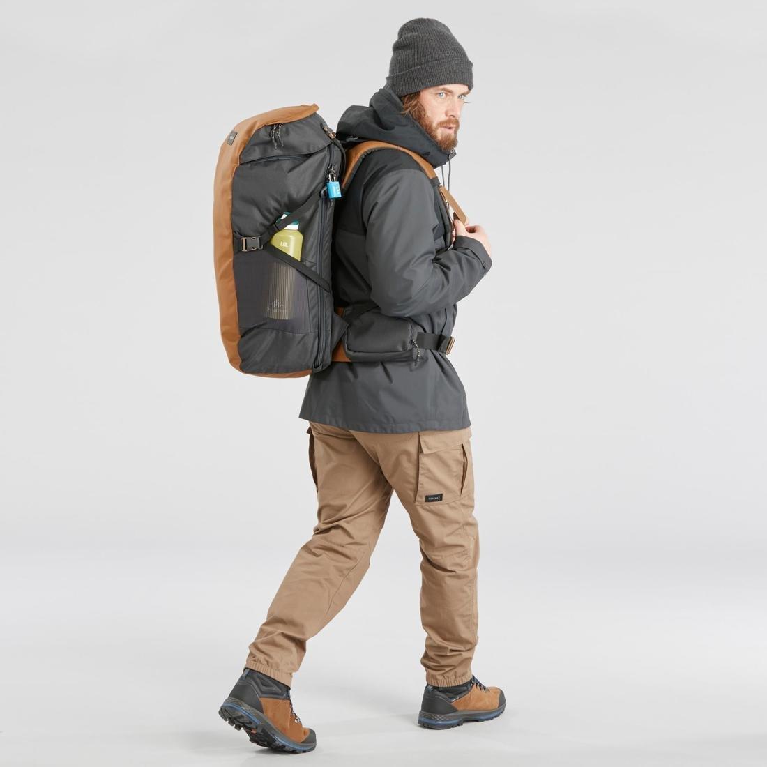 Men's  Travel Trekking 3 In 1 Jacket Travel 100, Carbon Grey, , large image number 8