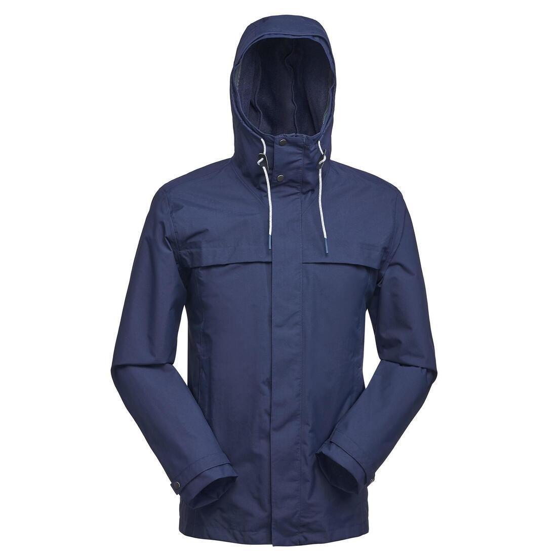 Men's  Travel Trekking 3 In 1 Jacket Travel 100, Carbon Grey, , large image number 12