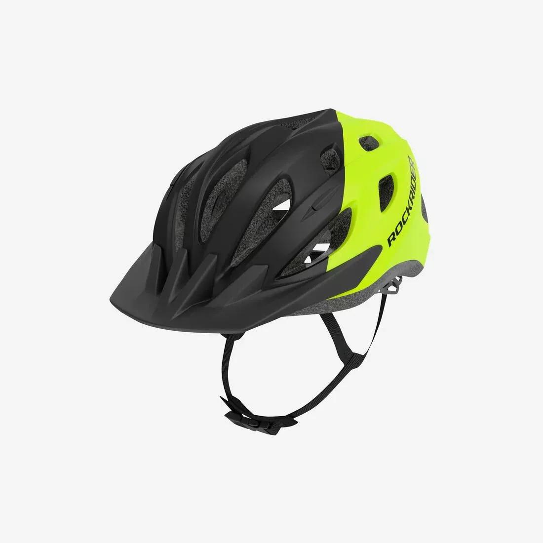 Kids Unisex Mountain Bike Helmet - 500 Neon, Black, No Color, large image number 1