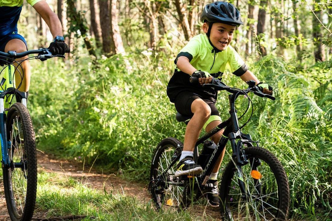 Kids Unisex Mountain Bike Helmet - 500 Neon, Black, No Color, large image number 4