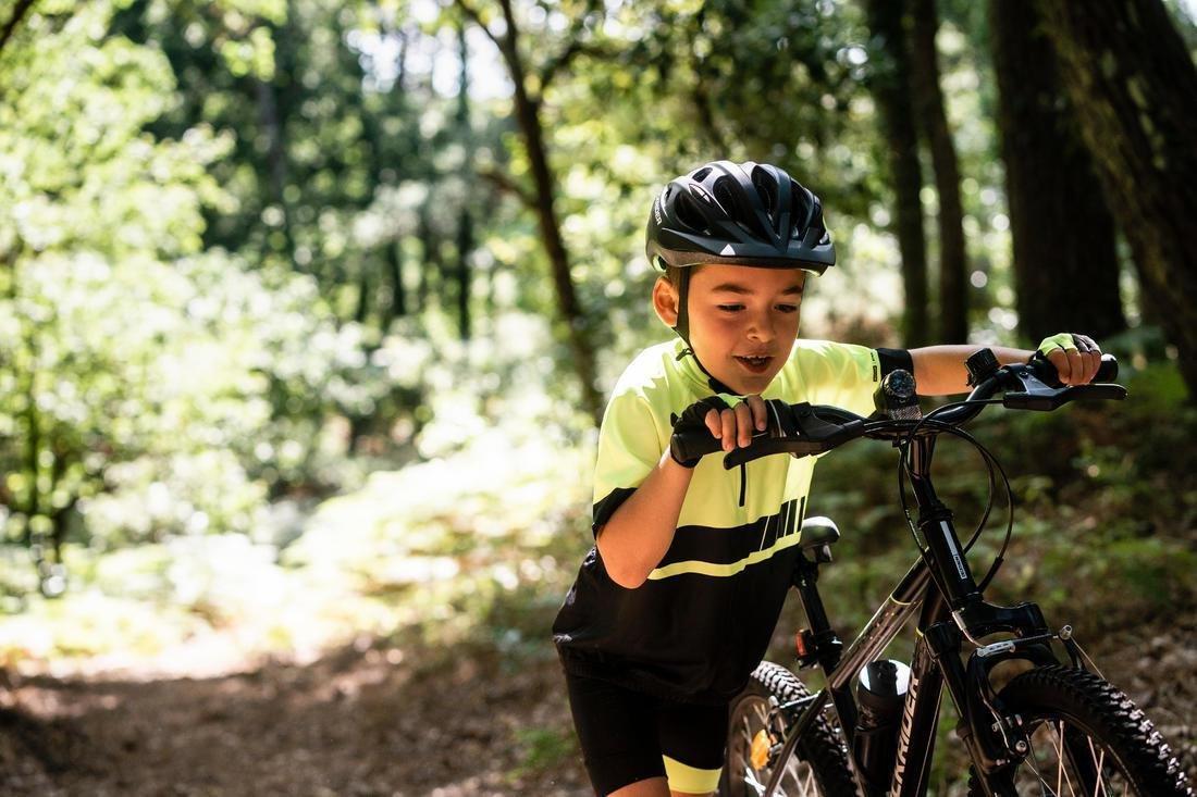 Kids Unisex Mountain Bike Helmet - 500 Neon, Black, No Color, large image number 7