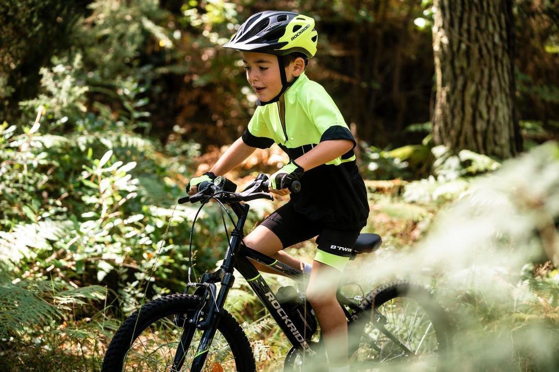Kids Unisex Mountain Bike Helmet - 500 Neon, Black, No Color, large image number 9