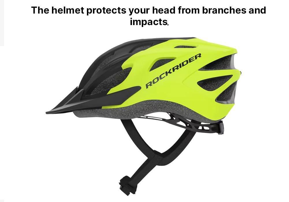 Kids Unisex Mountain Bike Helmet - 500 Neon, Black, No Color, large image number 19