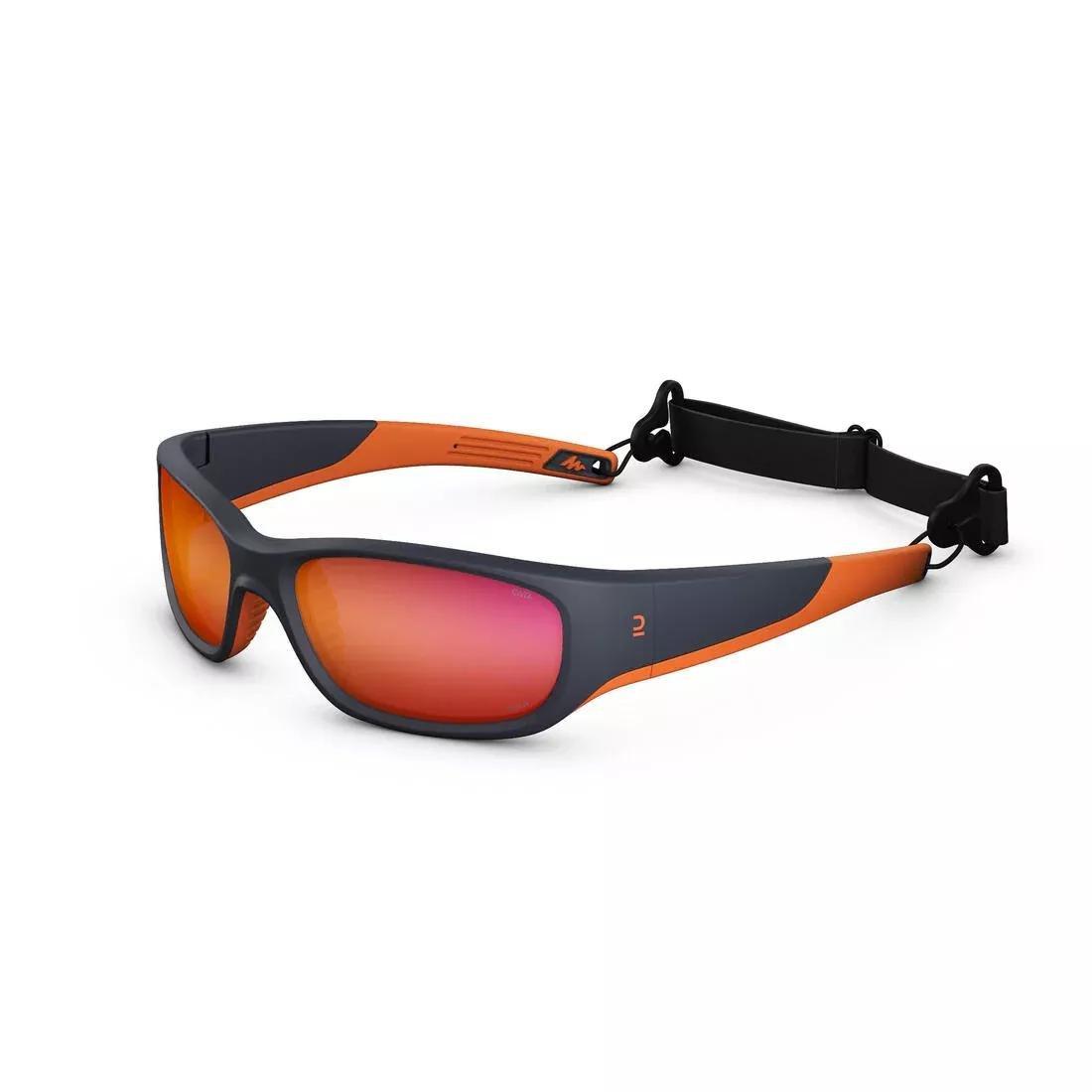 Kids Polarised Category 3 Sunglasses, Blood Orange, No Color, large image number 0