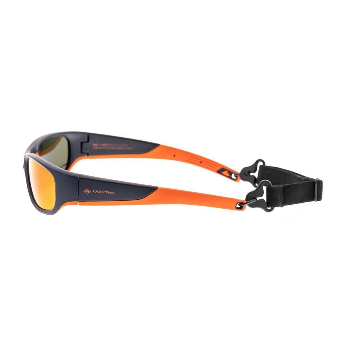 Kids Polarised Category 3 Sunglasses, Blood Orange, No Color, large image number 4