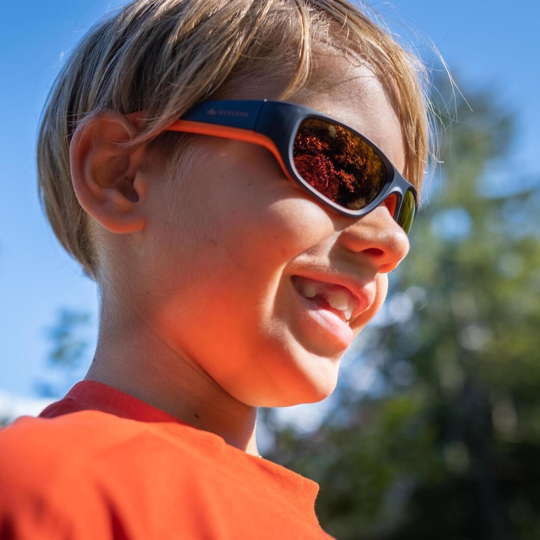 Kids Polarised Category 3 Sunglasses, Blood Orange, No Color, large image number 9