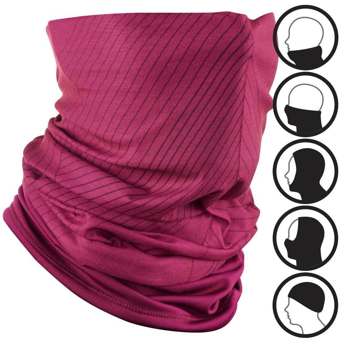 WHITE ADULT HIGH-TECH SKI NECK WARMER - HUG - PLUM, No Color, large image number 9