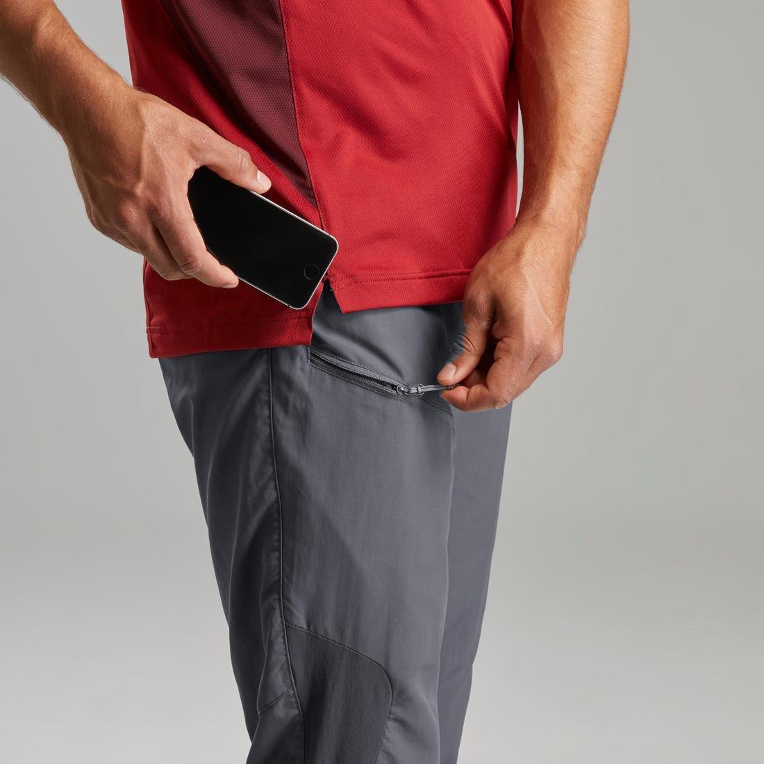 Men's  Mountain Walking Trousers Mh100, Grey, , large image number 10