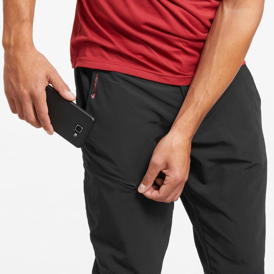 Men's  Mountain Walking Trousers Mh100, Grey, , large image number 12
