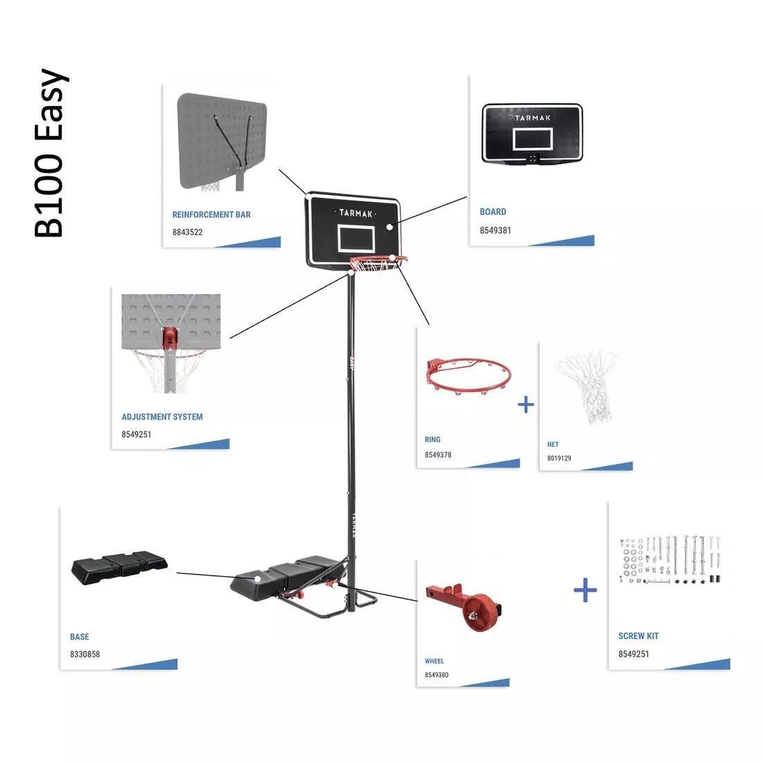 Basketball Basket Screw Kit - B100 Easy, No Color, large image number 2