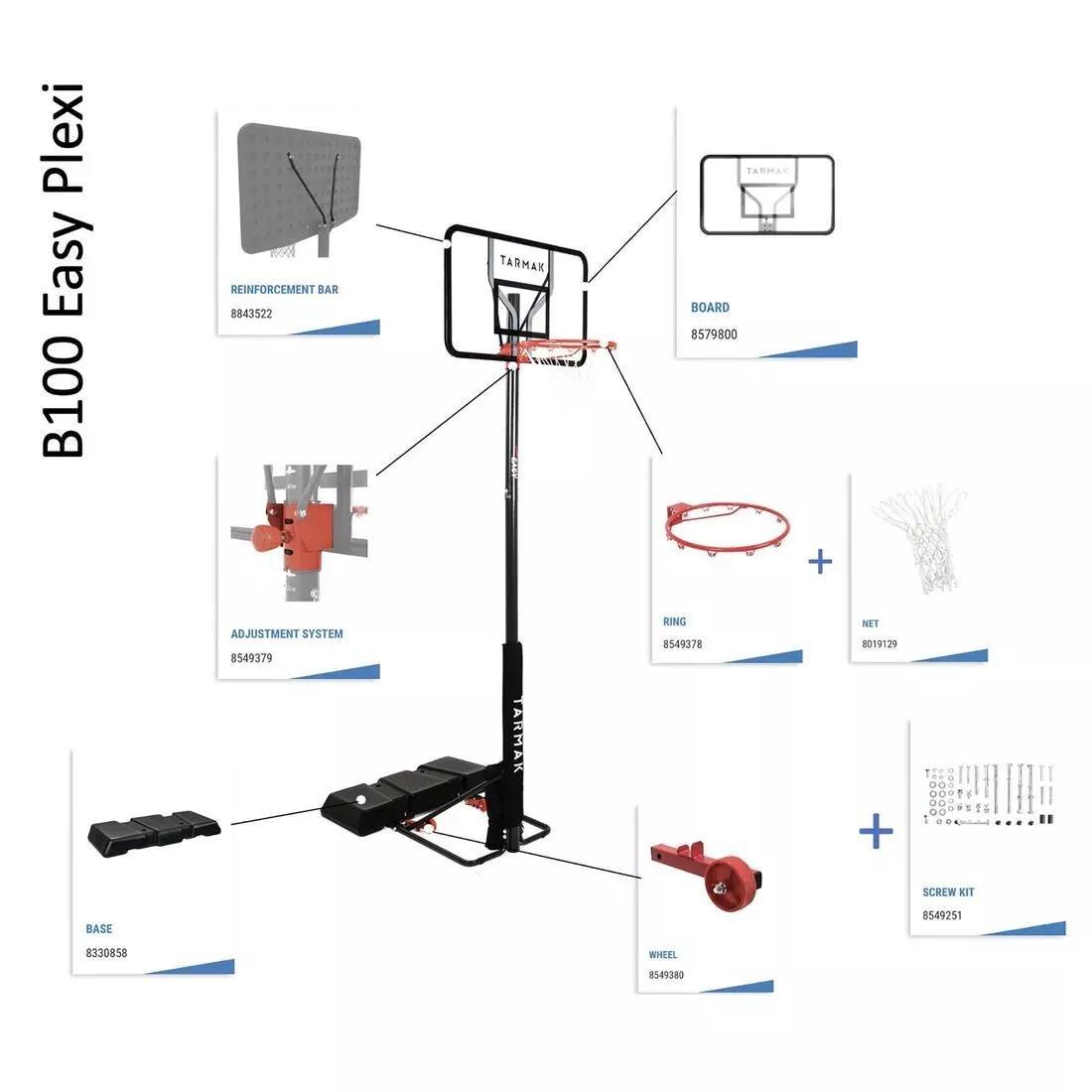 Basketball Basket Screw Kit - B100 Easy, No Color, large image number 3