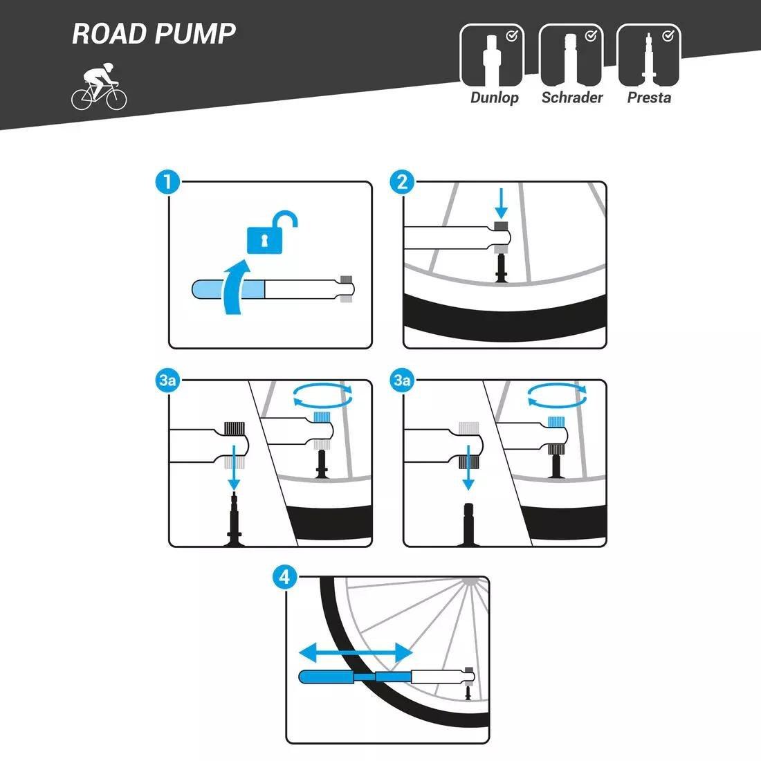 Compact Road Hand Pump, Pale Grey, No Color, large image number 13