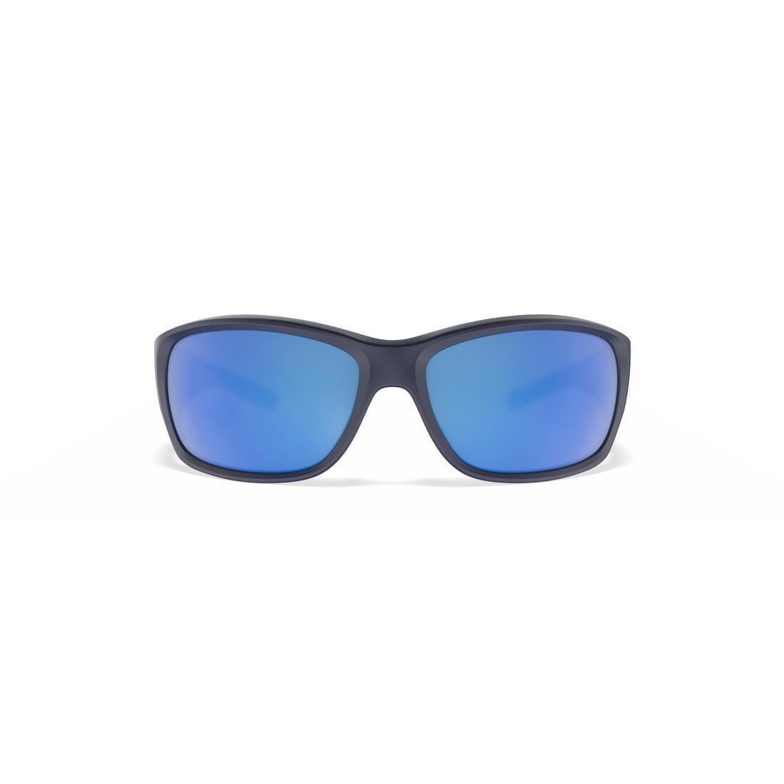NAVY BLUE Kids' Sailing Floating Polarised Sunglasses Sailing 100 - Dark Blue, No Color, large image number 1