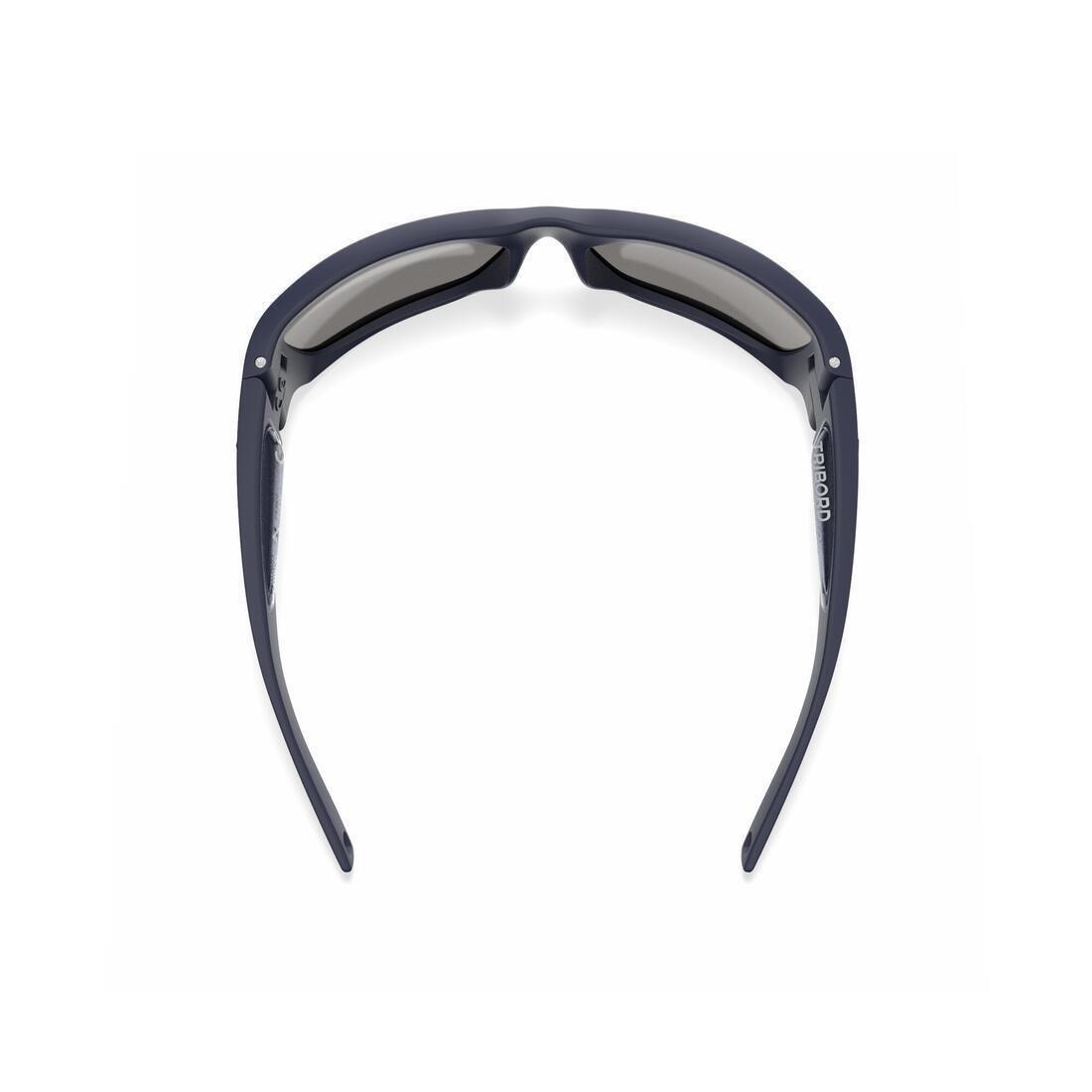 NAVY BLUE Kids' Sailing Floating Polarised Sunglasses Sailing 100 - Dark Blue, No Color, large image number 5