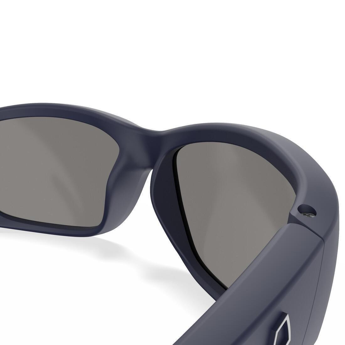 NAVY BLUE Kids' Sailing Floating Polarised Sunglasses Sailing 100 - Dark Blue, No Color, large image number 6