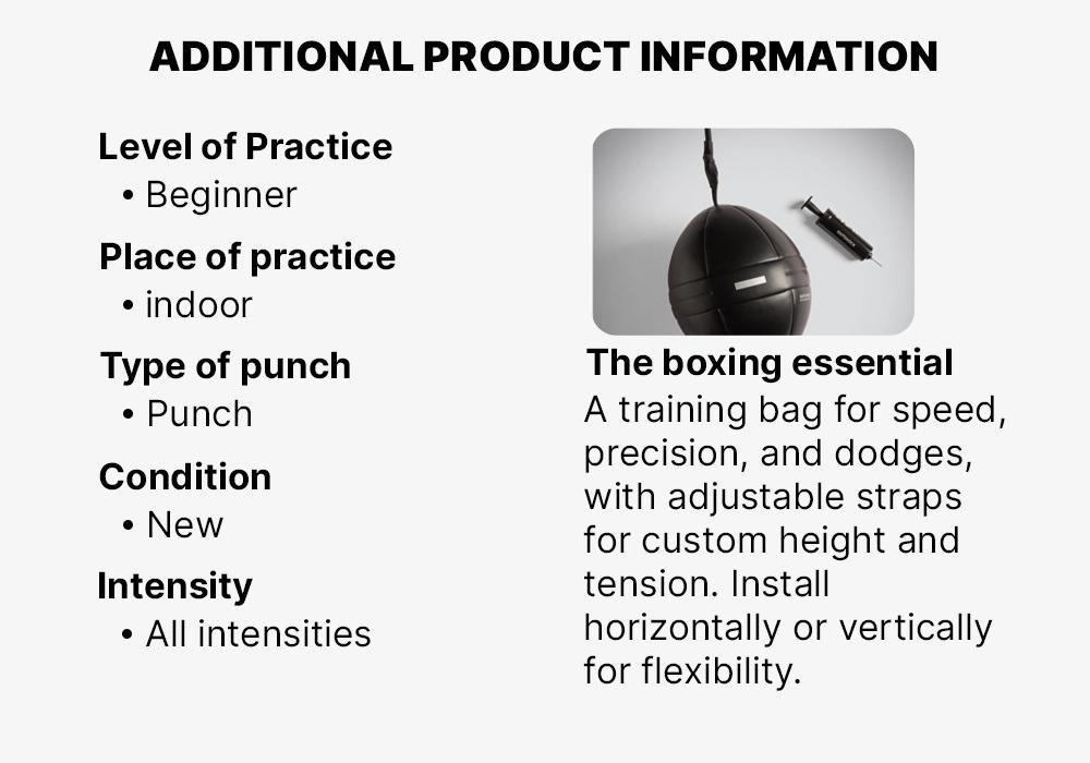 BLACK Boxing Double End Speed Ball - Black, No Color, large image number 13