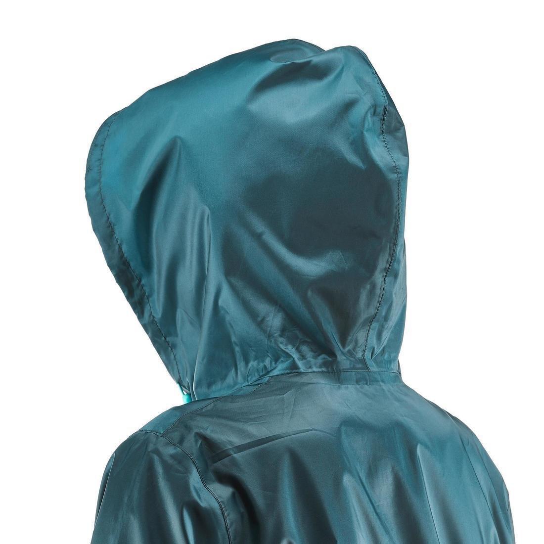 QUECHUA - Nh100 Country Walking Raincoat, Dark Petrol Blue