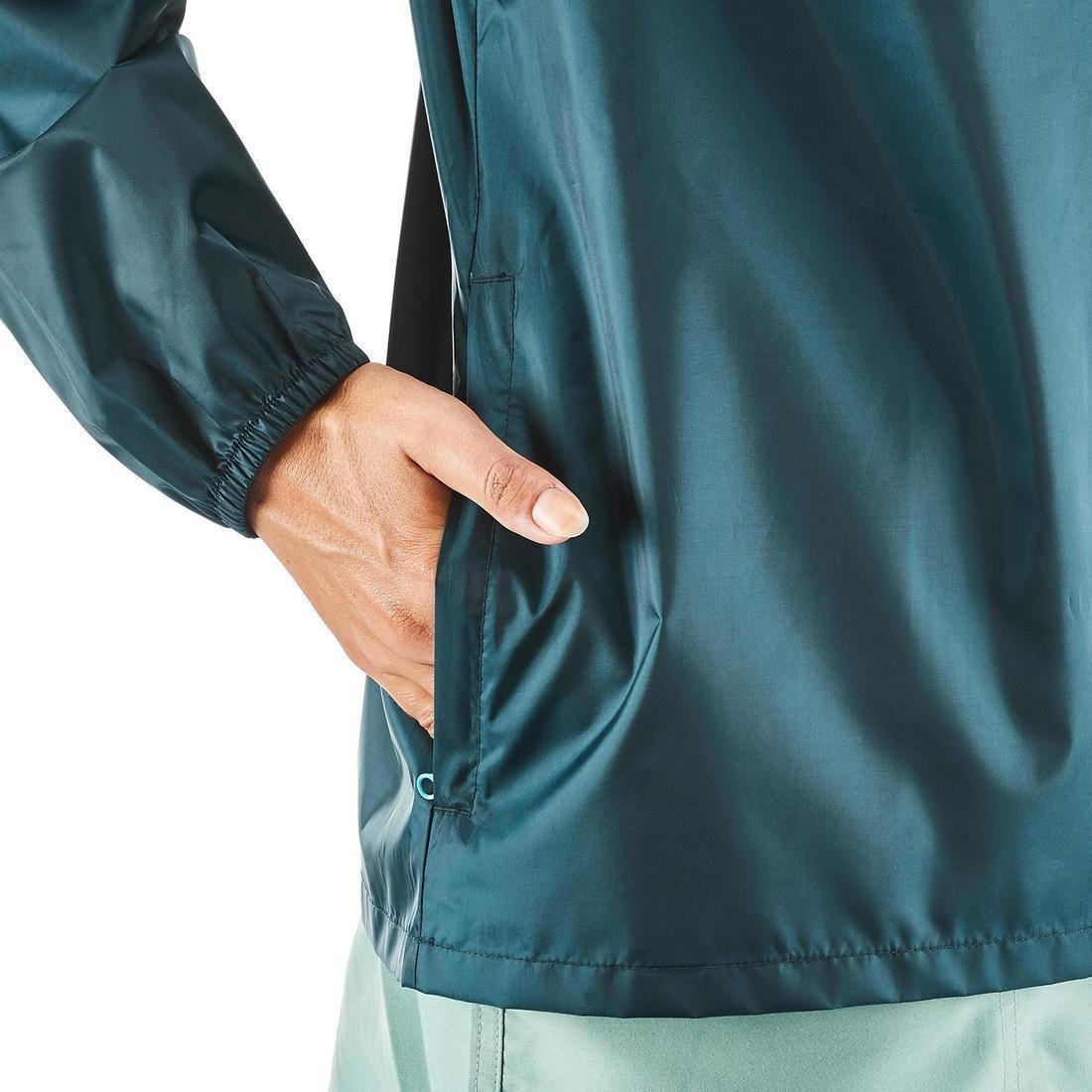 Nh100 Country Walking Raincoat, Dark Petrol Blue, , large image number 12