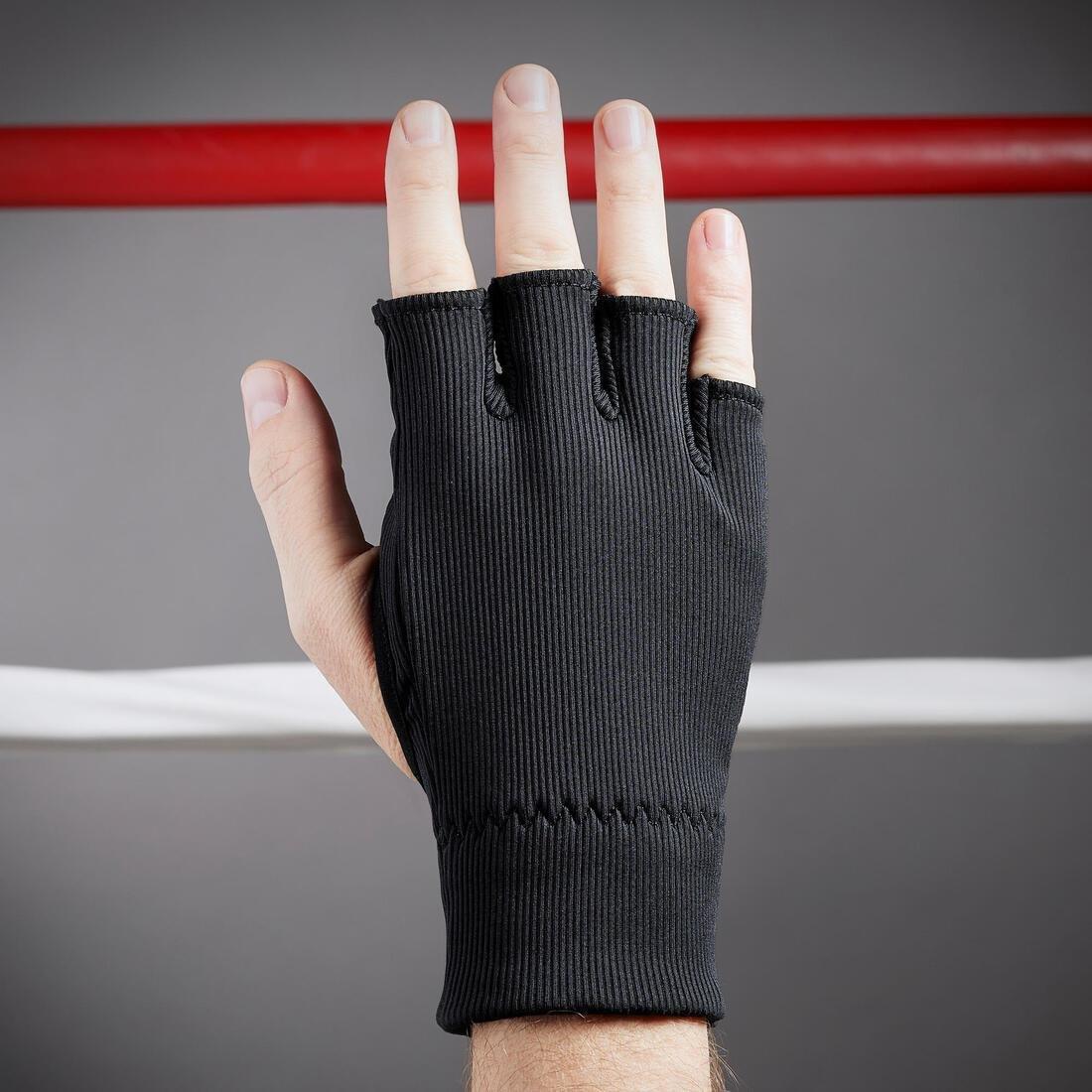 Boxing Liner Glove Mitts - 100, Black, No Color, large image number 1