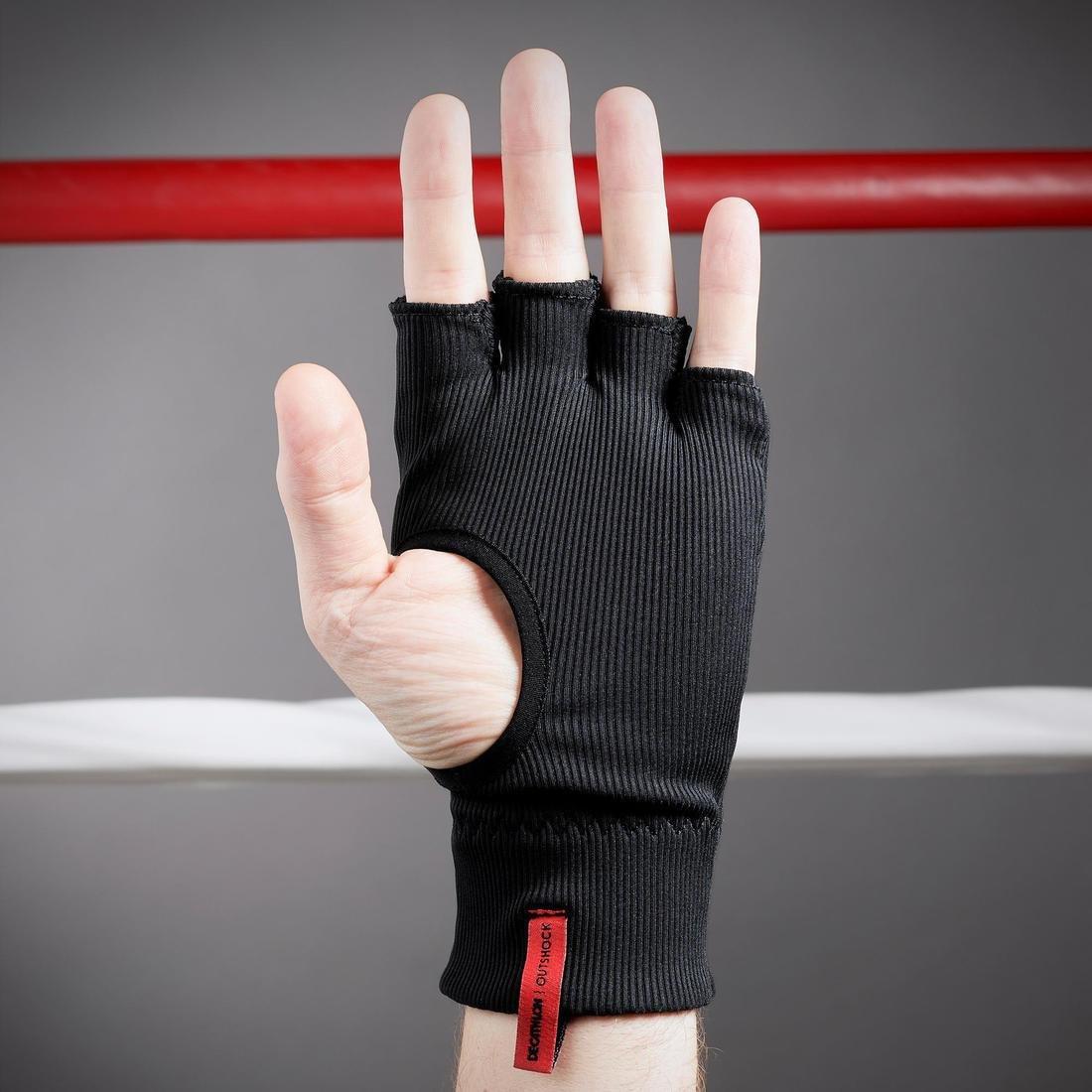 Boxing Liner Glove Mitts - 100, Black, No Color, large image number 2