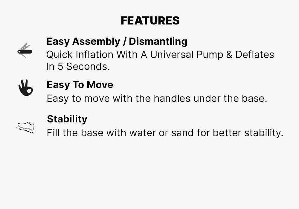 Free-Standing Punching Bag 100, Inflatable, Black, No Color, medium