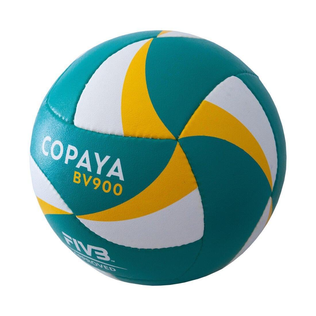Beach Volleyball BVB900 FIVB, Green/Yellow, No Color, medium