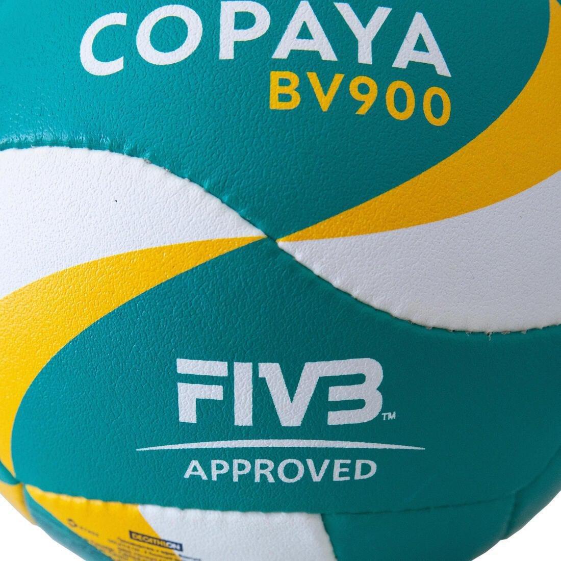 Beach Volleyball BVB900 FIVB, Green/Yellow, No Color, large image number 2