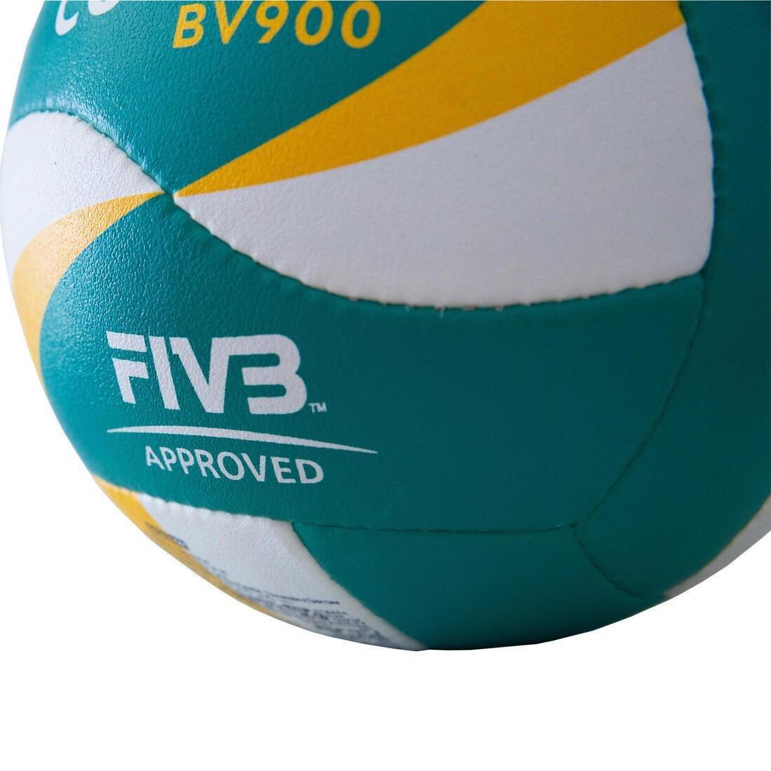 Beach Volleyball BVB900 FIVB, Green/Yellow, No Color, large image number 3