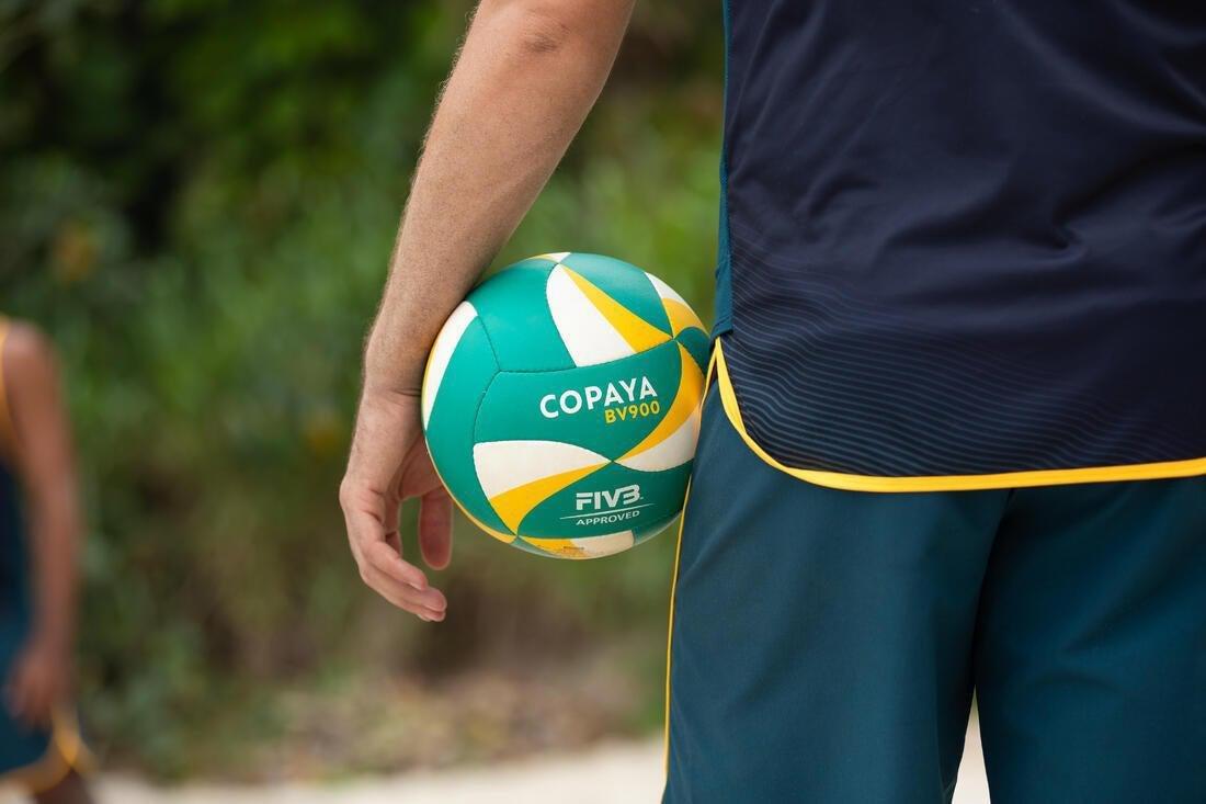 Beach Volleyball BVB900 FIVB, Green/Yellow, No Color, large image number 9